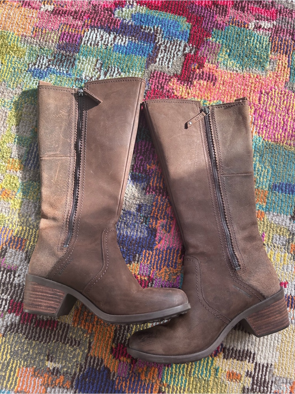 Teva tall Brown Leather Mid-Calf Women’s Boots sz 8